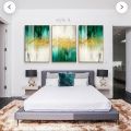 Glitter Glam Abstract Painting | Handmade Painting Ready to hang. 