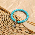 Yoga bracelet Natural stone beads bracelet Handmade Lady girl gift Chakra bracelet  bracelet 8mm Blue  bracelet for Meditation Yoga practice Stress relief Spiritual healing Fashion accessory. 