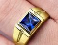 CHUHAN New Red Green Stone Ring for Men Women Square Zircon Rings Stainless Steel Fashion Male Ring Accessories. 