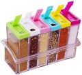 6PCS/Set Seasoning Boxes Plastic Spice Box Food Storage Kitchen Containers Hot. 