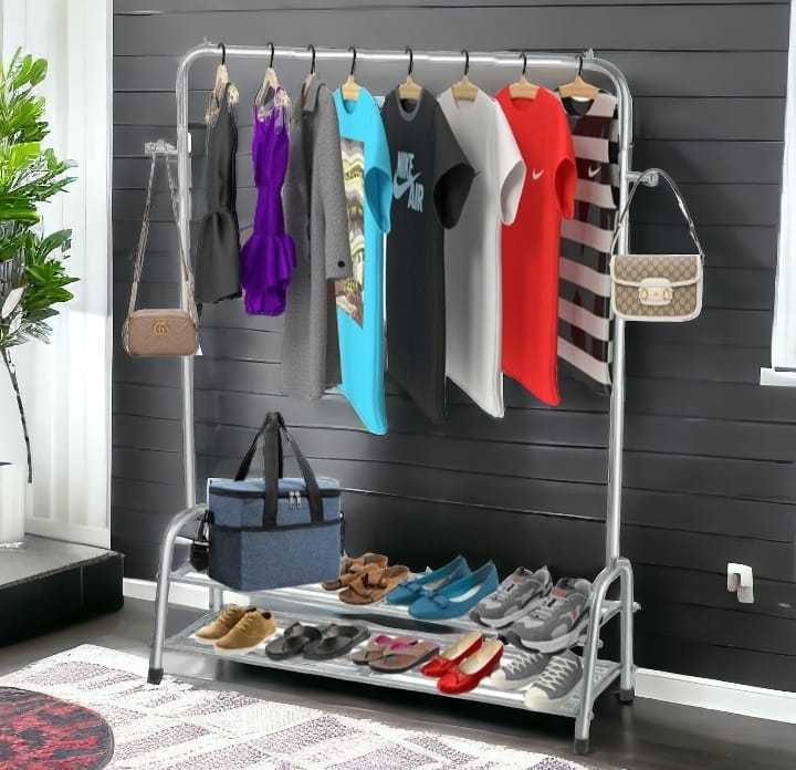 Best Quality Cloth hanging stand/ Double Shoes Rack Stand / Garments Stand/ Purse and Accessories Hanging stand/ Boutique Display stand rack for your Home and Garments shop