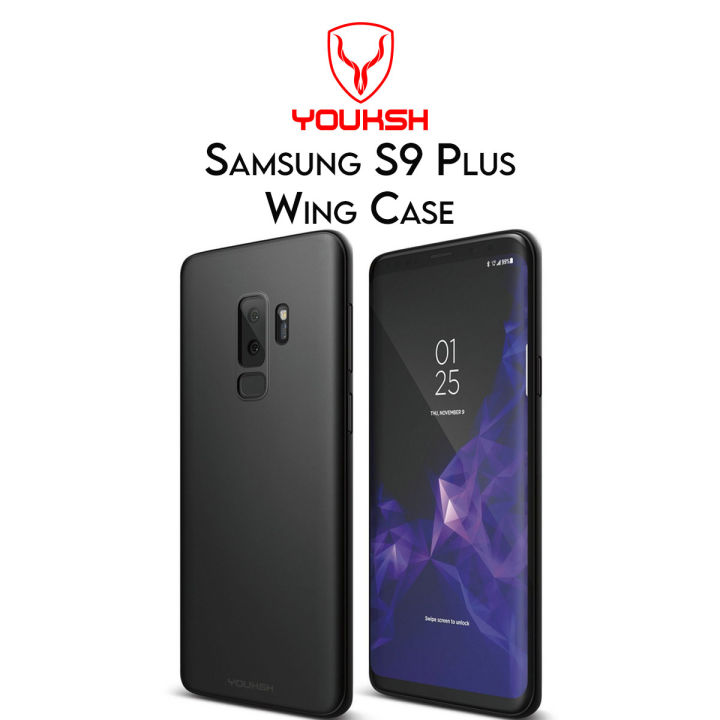 Youksh Samsung Galaxy S9 Plus Wing Case Back Cover - Samsung Galaxy S9 Plus Ultra Thin Lightweight Paper Back Cover - Samsung Galaxy S9 Plus Slim Smart Back Pouch - Samsung Galaxy S9 Plus Slim Side Pouch.