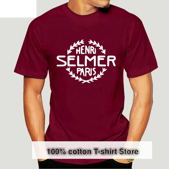 Henri Selmer Paris Saxophone Black T-Shirt Grey Mens Tee Size S-3XL-1496A