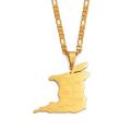 Anniyo Big Trinidad Tobago Map City Name Pendant Necklace For Women Men Gold Color Trendy Ethnic Jewelry S 119421. 