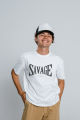 White Urban Shadow Tee – Bold Streetwear with Laid-Back Energy. 