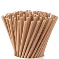 Party handmade children's white color paper straws 100 disposable degradable net red environmental protection. 