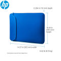 HP 14 Inch (35.5 cm) Black & Blue Reversible Neoprene Sleeve for Laptop/Chromebook/Mac. 