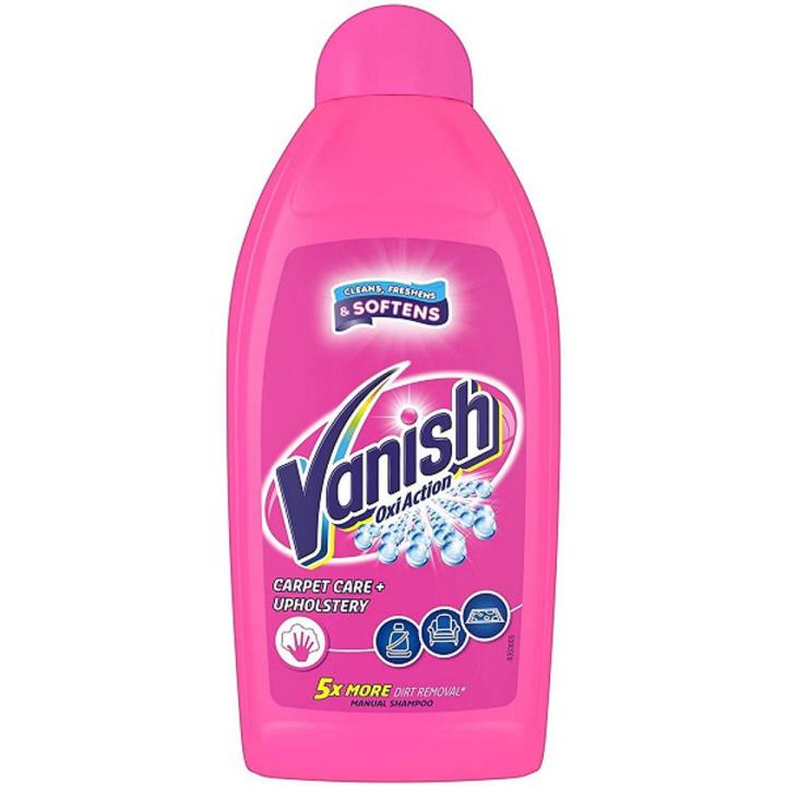 Vanish Carpet Cleaner + Upholstery, Power Liquid Shampoo, Large Area Cleaning 450 ml