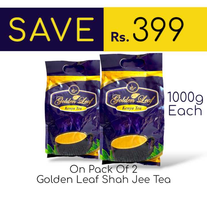Pack Of 2 Shah Jee Golden Leaf Kenya Tea  (1000g)