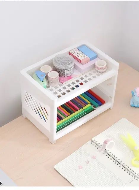 Desktop%20Double-Layer%20Plastic%20Storage%20Holder%20Rack%20Cosmetic%20Box%20Kitchen%20Bathroom%20Desk%20Shelf%20Organizer%20Office%20Supplies%20Stationery%20(RANDOM%20COLORS)%20-%20Image%208