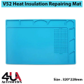 MECHANIC MC V52 Non-Slip Silicone Soldering Mat 12.5*8.9 inch ESD 500℃ Heat-Resistant TE-502 Silicone Repairing Pad For Mobile Repairing Mat. 