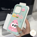 Trendy Cute Cartoon Spongebob Patrick Star Couple Soft Cover Compatible for IPhone 15 11 16 13 14 12 Pro Max X 15 16 14 Plus XR XS Max Luxury Skin Feel Leather Texture Case. 
