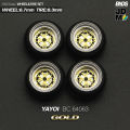 BNDS 1:64 Metal Wheels Rubber Tires by SSR XR-4 Hot Rim Custom Modified Parts JDM VIP Style Model Car Vehicle 4pcs Set Toy. 