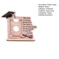 Wooden Graduation Picture Frame 3d Graduation Photo Frame for Graduation Party Decoration Gift Grad Hat Diploma Desktop Picture Display Frame Wooden Grad Theme Photo Frame. 