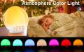 Wake Up Light Sunrise Alarm Clock  Radio for Kids, Heavy Sleepers, Bedroom, with Sunrise/Sunset Simulation, Fall Asleep, Dual Alarms, FM Radio, Snooze, Nightlight, 7 Colorful Lights, 7 Natural Sounds (White). 