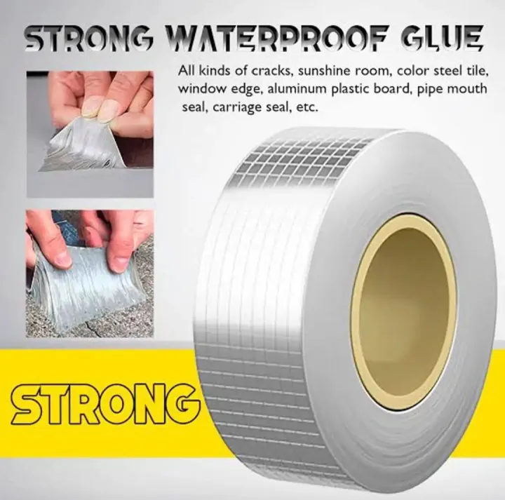 Super Strong Waterproof Tape for Water tank Roof Pipe Repair Tape Butyl ( Blue Color 🔵) Waterproof Sealing Tape Super Strong Waterproof Butyl Tape Repair Adhesive Leak Proof Tape Super Sticky Aluminum Foil Butyl Rubber Tape Self Adhesive
