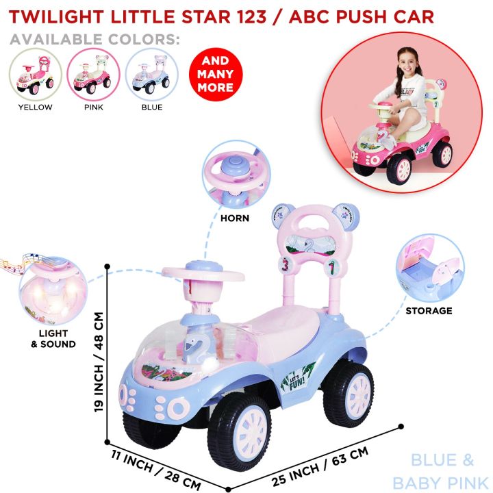 ABC with Light & Music Push Car For Kids