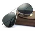 New Aviator Silver Frame Black Lens Sun Glasses for Men and Women With High Quality/-For Gift. 