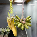 Banana Holder Space-saving Fruit Banana Hanger DIY Cotton Rope Crafts. 