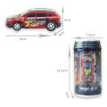 Mini Remote Control Soda Can Car 4 Channel With Front And Back Lights - 2.4GHz - Car Size Approx. 8cm - Red. 
