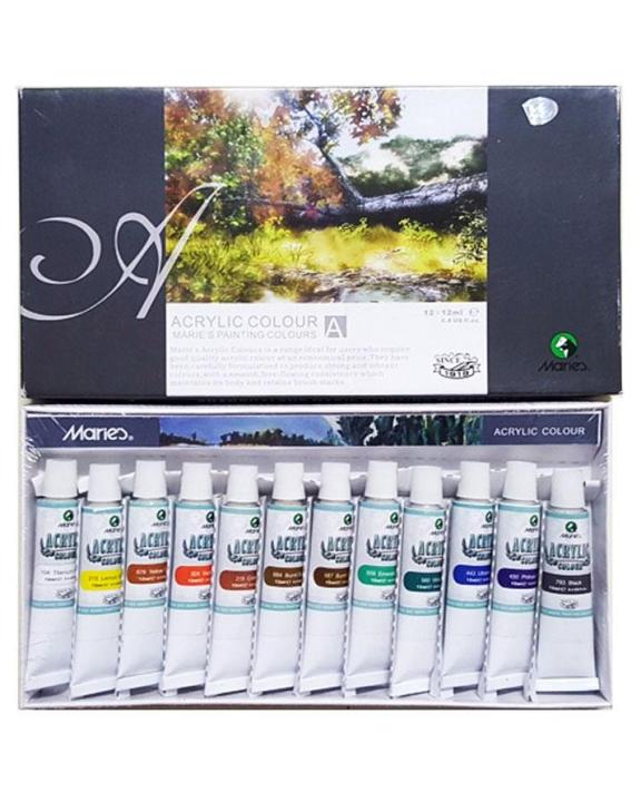Marie’s Acrylic Color Paint Pack of 12 x 12ml