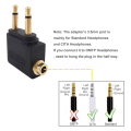 8 Pack Airplane Headphone Adapter ,Airline Airplane Flight Adapters for Headphones, Golden Plated 3.5mm Jack. 