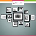 Techmanistan Pack of 13 - Photo Frames Collage Wall Hanging Wall Decor Set - Black. 