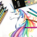 DEDEDEPRAISE 12 Colours Colored Pencils Metallic Lapis De Cor Black Wood Drawing Color Lead Pencils For Art Painting Graffiti. 
