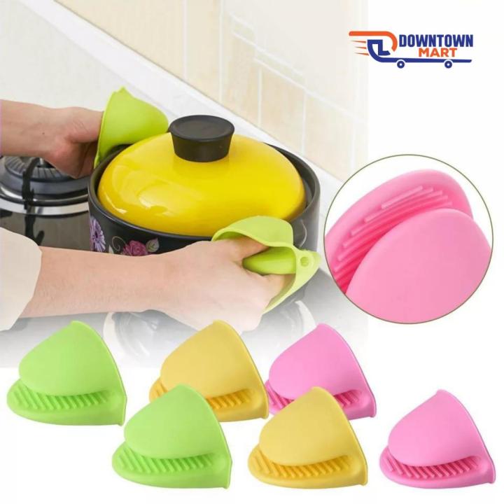 Pair of Silicon pot holder Gloves Silicone Heat Resistant Gloves hot