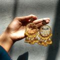 Traditional Golden Jhumka | Resin Jhumkaas | customised. 