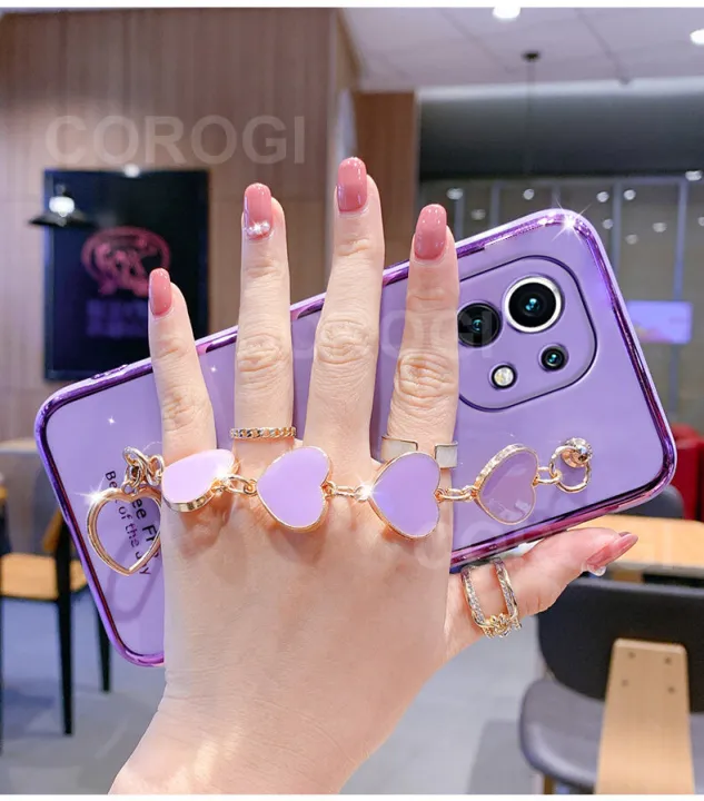 Maitus%20for%20Xiaomi%20Mi%2011%20Lite/11%20Lite%205G%20NE%20Back%20Cover%20with%20Love%20Heart%20Bracelet%20Fashion%20Chain%20Plating%20Shiny%20Bling%20Cases%20Soft%20Silicone%20Mobile%20Phone%20Case%20for%20Girls%20Boy%20-%20Image%205