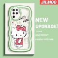 JIUMOO For OPPO A94 4G F19 Pro Reno 5F Reno 5 Lite Case Cartoon Cute Hello Kitty New Colour Macaron Pattern Wave Border Soft Clear Shockproof Phone Cases Creative Camera Transparent Casing Silica Gel Protective Cover. 