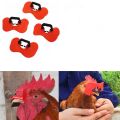 10 pcs Red Spectacles Soft Poultry Beak Clasps Anti-pecking Plier Tool Chicken Glasses Mouth Snap. 