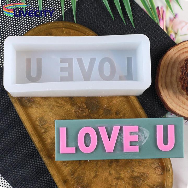 Letter Candle Mold 3d Love U Letter Shape Silicone Candle Mold High Temp Resistance Aromatherapy Mold for Home Holiday 3d Candle Mold