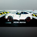 4 colors Mini METAL Modified HONDA Civic Type-R Car for DASHBOARD of Cars & TABLE/HOME DECOR with Removable Base Frame. 