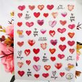 Kiss Red Lips Stickers for nails Design Self adhesive Nail Art Decoraciones Sliders Foil Manicure Accessories. 