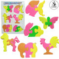 Jigsaw Animal Puzzle Toy For Kids - 6 Animals Puzzle - Size Approx. 3 Inch - Multicolor. 
