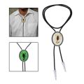 Long Mens Bolo Tie Necktie PU Leather Necklace Rope Sweater Chain Shirt Chain Adjustable Western for Cowboy Jazz Hat Women. 