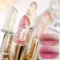 Soft Jelly Lipstick Color Changing Glossy Hydrating Moisturizing Glitter Lipstick Sparkling Sequins Turning Red Shade Lip Balm. 
