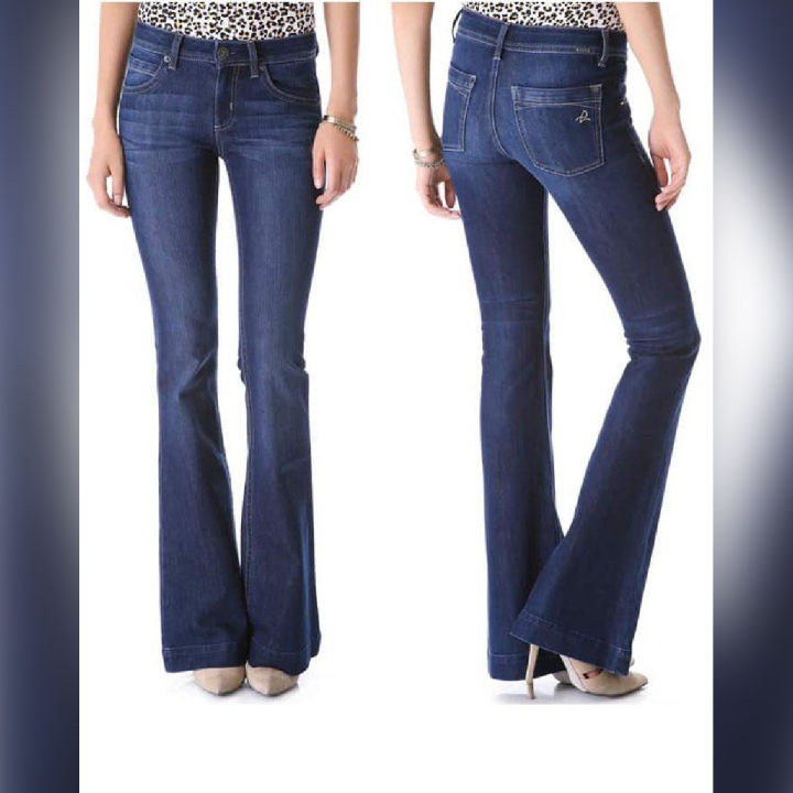 Womens%20Dark%20Blue%20Bell%20Bottoms%20Jeans%20-%20Image%202