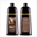 Mokeru Natural Argan Oil Instant Brown Hair Dye Shampoo Permanent Hair Color Shampoo for Dye 500ML. 