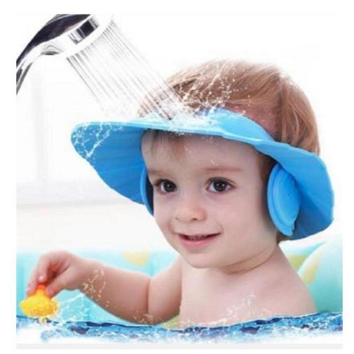 Baby Shower Cap Bathing Cap - 1 Pcs Soft Adjustable Visor Hat Safe Shampoo Shower Bathing Protection Bath Cap for Toddler, Baby, Kids, Children