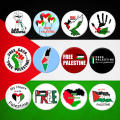 4.4cm Palestine flag badge Palestinian button pin glossy film pin Palestine button pin Palestinian badge pin for. 