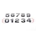 DIY 3D Metallic Alphabet Sticker Car Emblem Letter Silver Badge Decal (A-Z&0-9). 