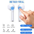 i12 AirPods: Compact, Wireless and Water-resistant: High fidelity stereo Bluetooth v4.2 headphones with high definition NBC sound, deep bass, louder volume and prompt touch control for portable all-day listening.. 