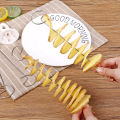 Protable Potato BBQ Skewers For Camping Chips Maker potato slicer Potato Spiral Cutter Barbecue Tools Kitchen Accessories. 