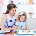 Small White Board Dry Erase Portable Double Sided White Board kids white board children white board Travel Drawing Mini Whiteboard for Students white board Teacher white board School white board with Marker and Eraser. 
