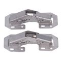Hao Kan 2 Set Zinc Alloy Cabinet Hinges 4 Inch Hole Free Cupboard Door Bridge Type for Wardrobe Closet. 