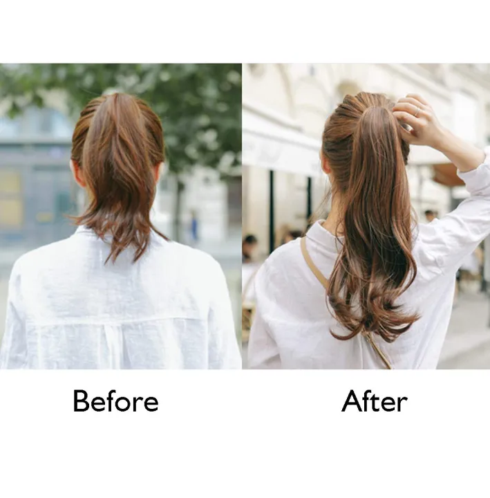 Pony%20tail%20Extension%20For%20Girls%2026%20inch%20Blond%20Color%20-%20Image%203