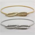 Ladies Cummerbund Women Elastic leaf belt Stretch skinny waist belt Flower leaf shape weddings designer females belt. 
